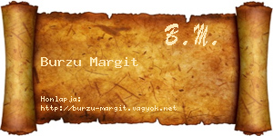Burzu Margit névjegykártya